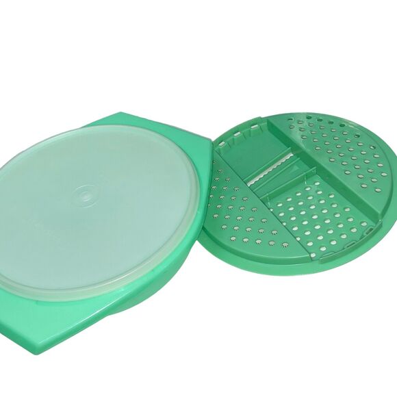 Vintage Tupperware Cheese Grater Shred Lid Bowl 786 787 Jadeite Green Lot of 3 - Picture 8 of 9
